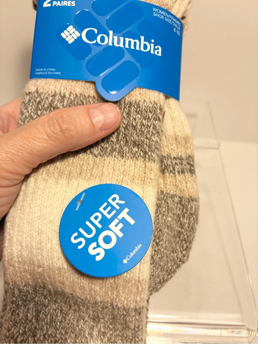 2 Pair Columbia Super Soft Knee High Delta Socks Striped Women’s Size 4-10